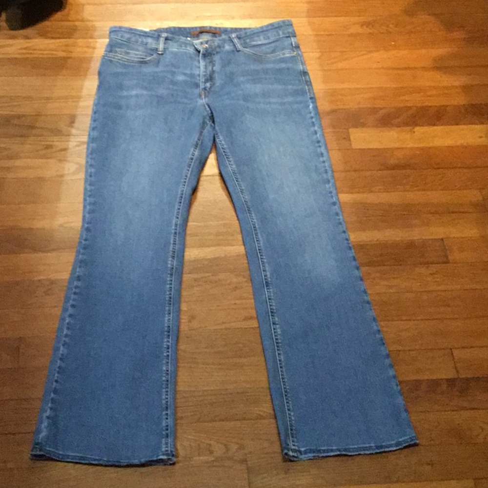 MAC Indigo Jeans, BOOT fringe 40/30